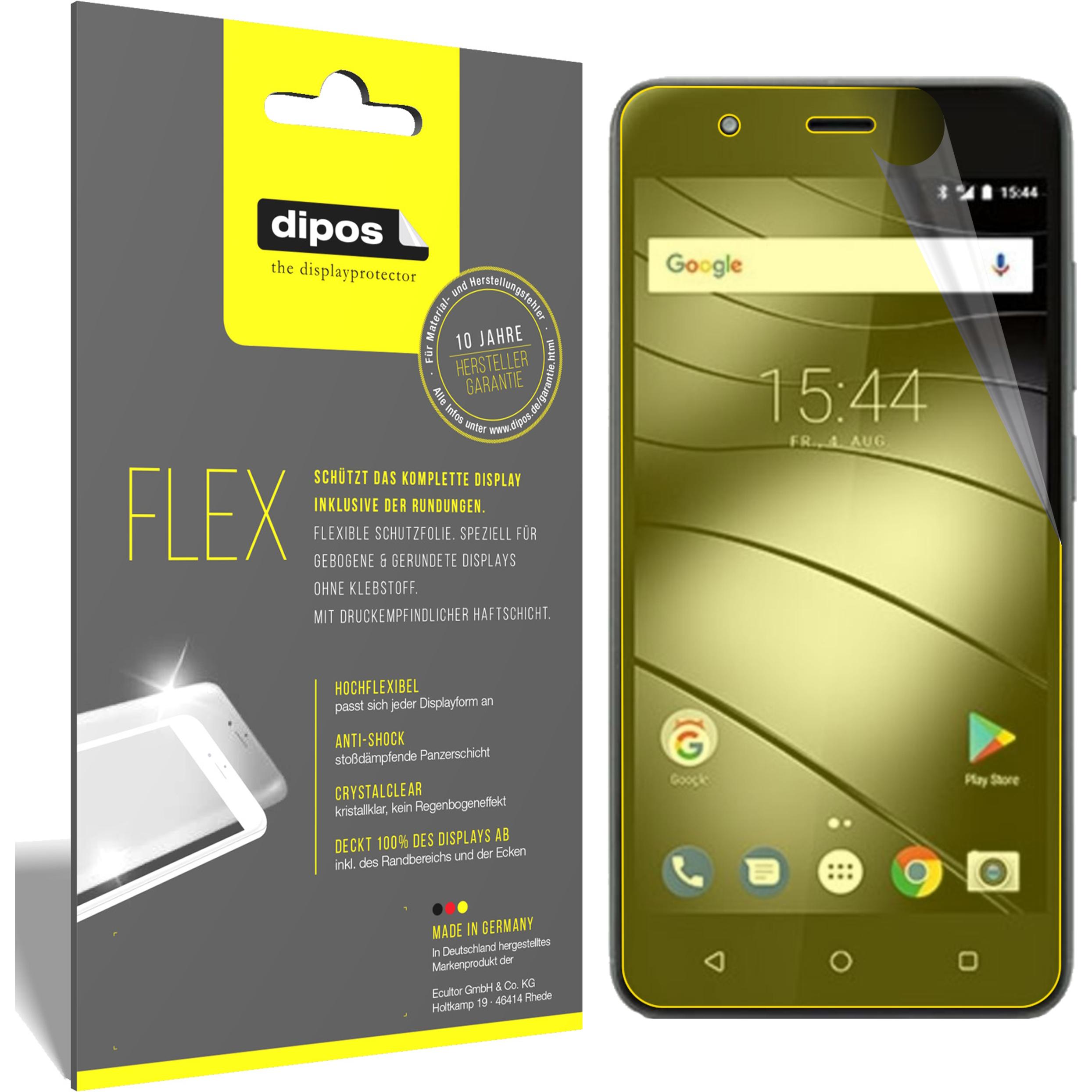 Dipos Displayschutzfolie Full-Cover 3D (3 Stück, Gigaset GS270 Plus), Smartphone Schutzfolie, Transparent
