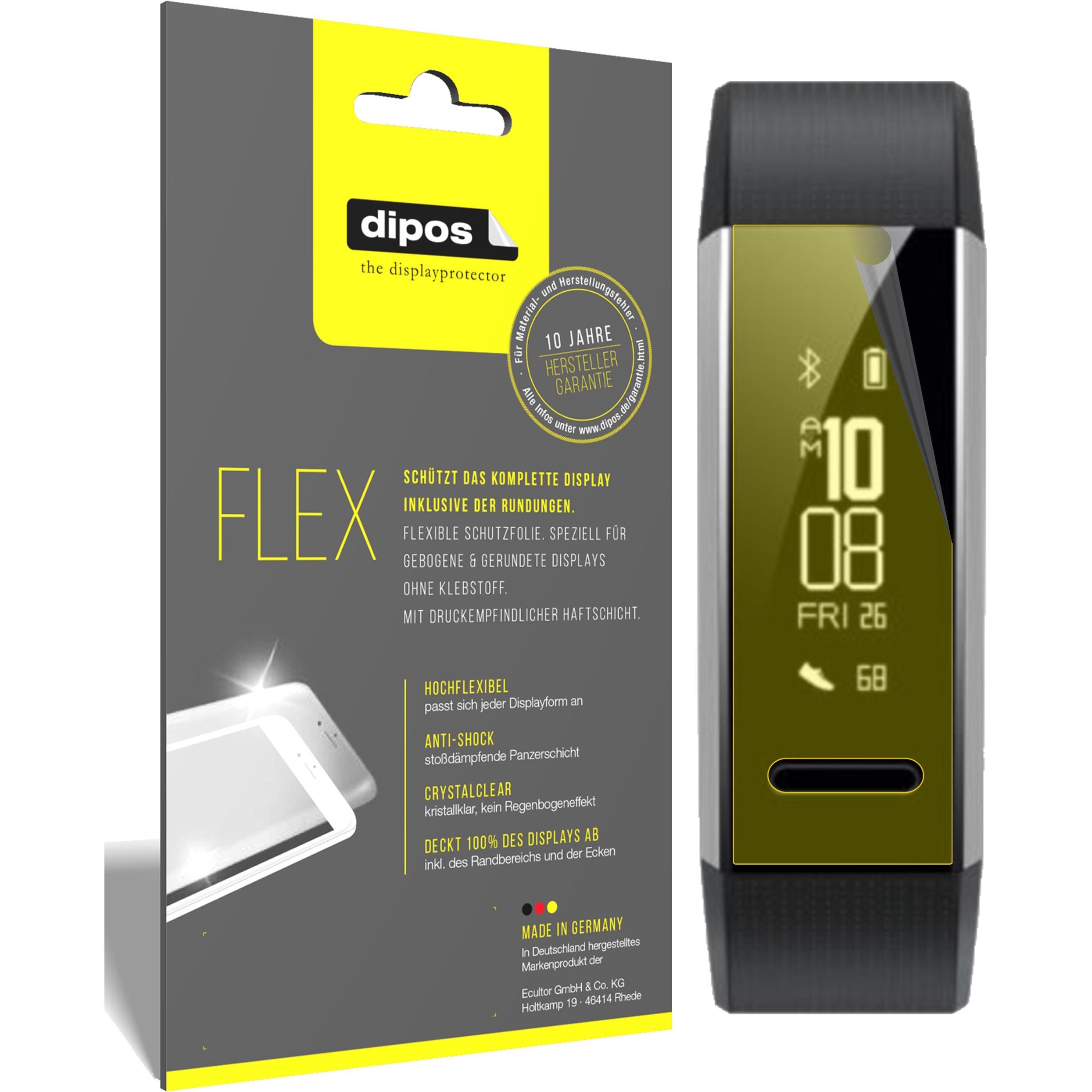 Dipos Displayschutzfolie Full-Cover 3D, Smartwatch Schutzfolie, Transparent
