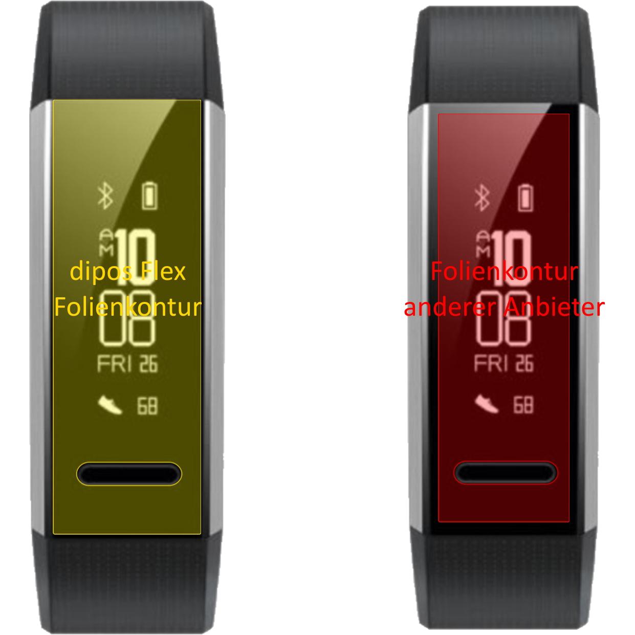 Thumbnail - Dipos Displayschutzfolie Full-Cover 3D, Smartwatch Schutzfolie, Transparent