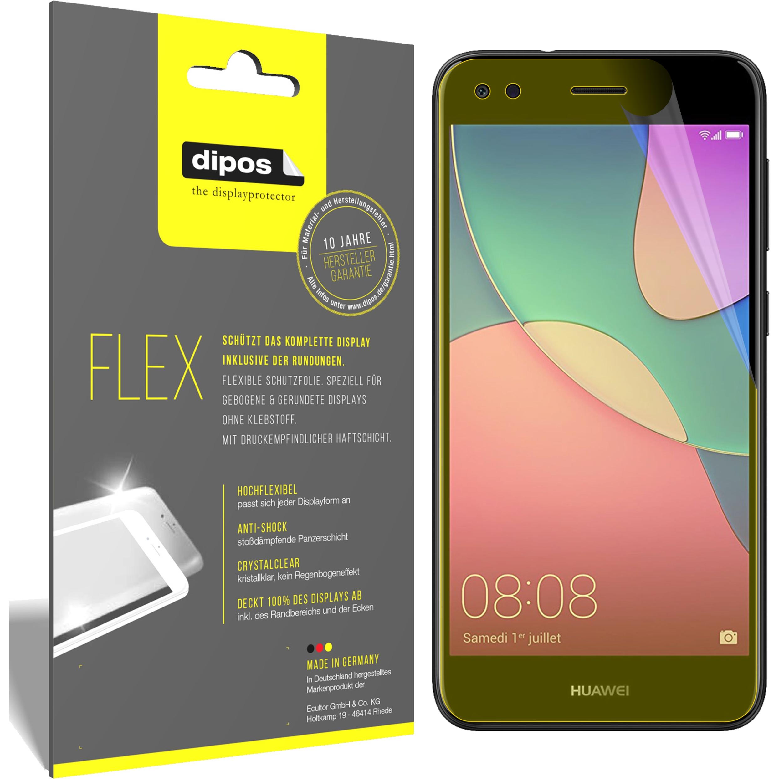 Dipos Displayschutzfolie Full-Cover 3D (3 Stück, Huawei Y6 Pro (2017)), Smartphone Schutzfolie, Transparent
