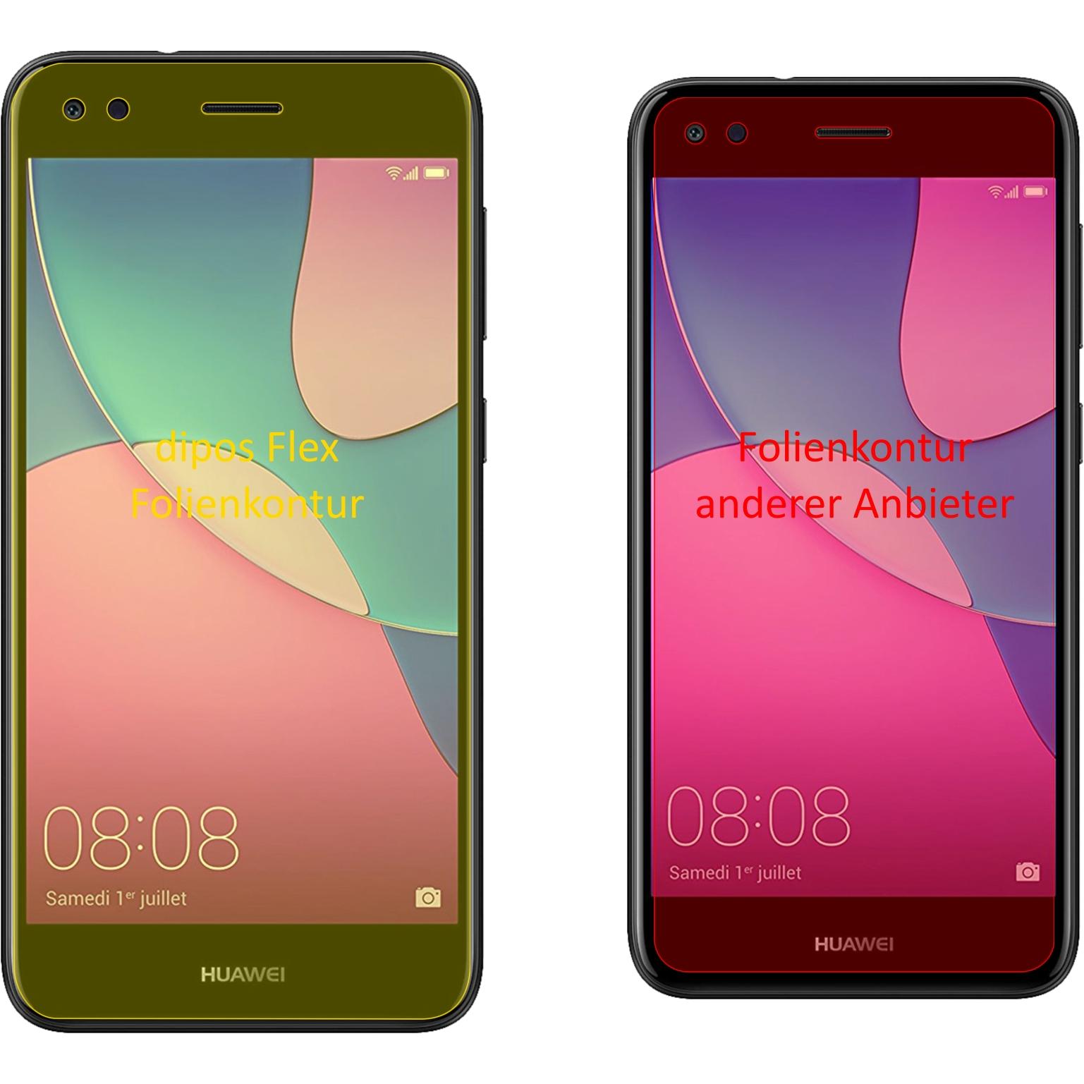Thumbnail - Dipos Displayschutzfolie Full-Cover 3D (3 Stück, Huawei Y6 Pro (2017)), Smartphone Schutzfolie, Transparent