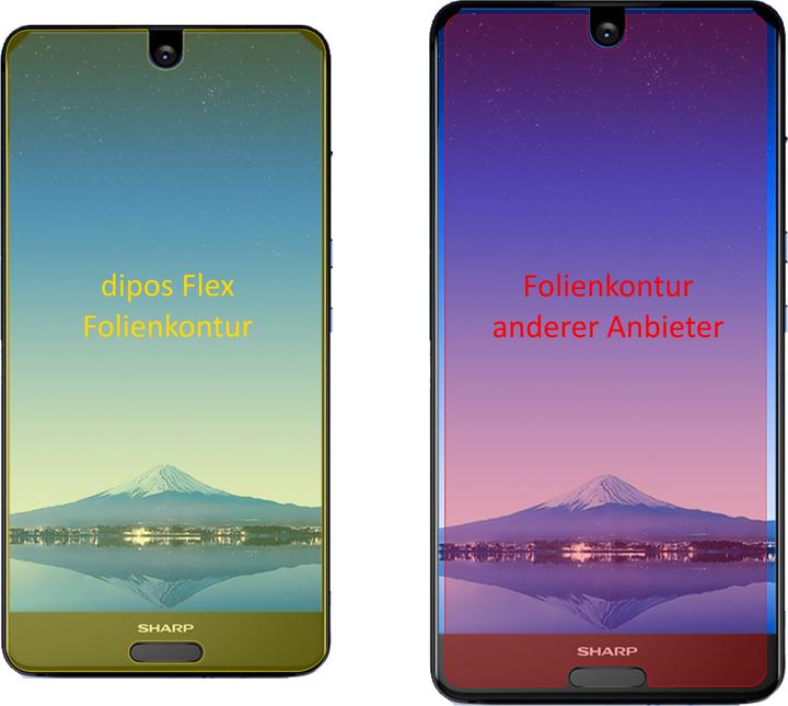 Produktbild Dipos Displayschutzfolie Full-Cover 3D (3 Stk., Sharp Aquos S2)