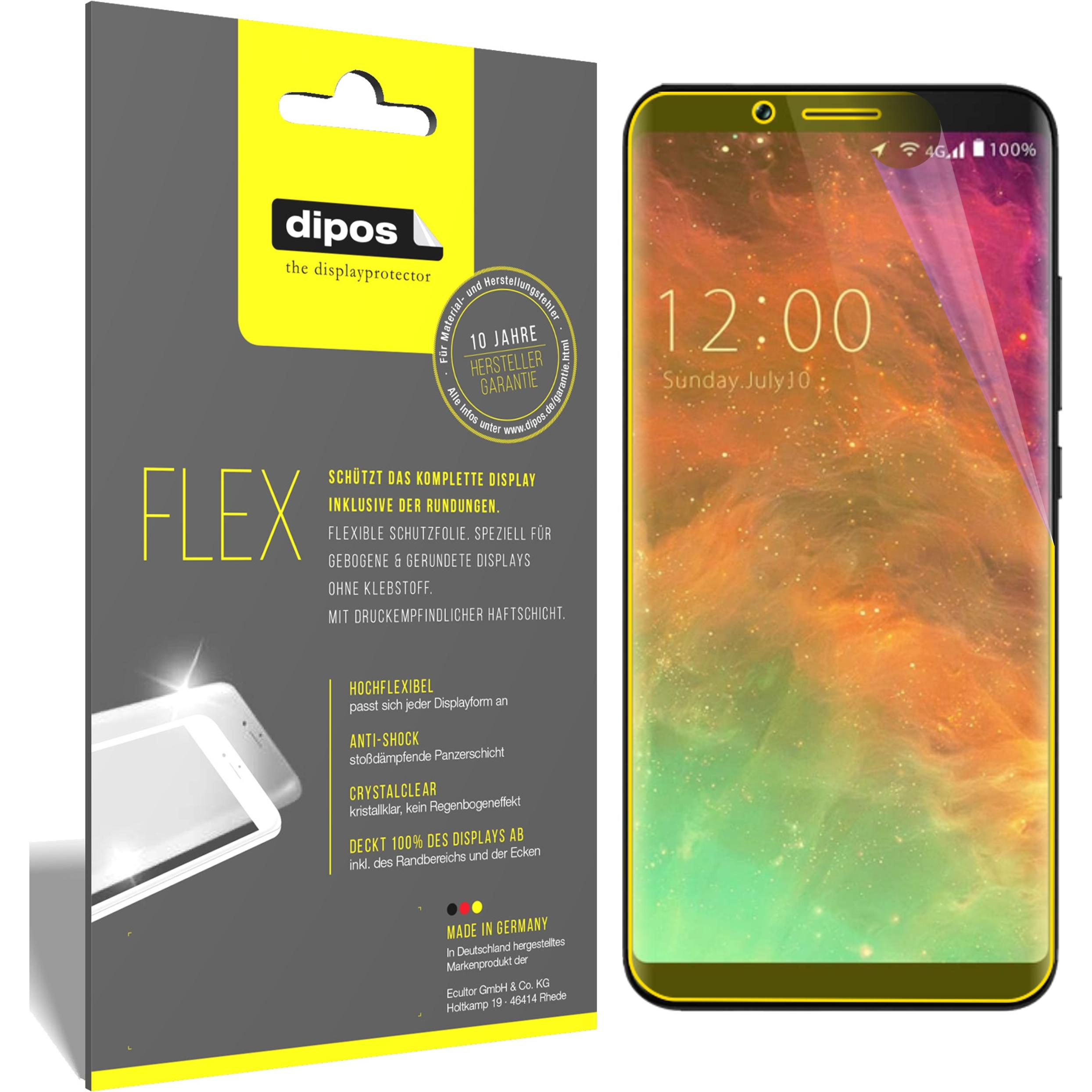 Dipos Displayschutzfolie Full-Cover 3D (3 Stück, Umidigi S2), Smartphone Schutzfolie, Transparent