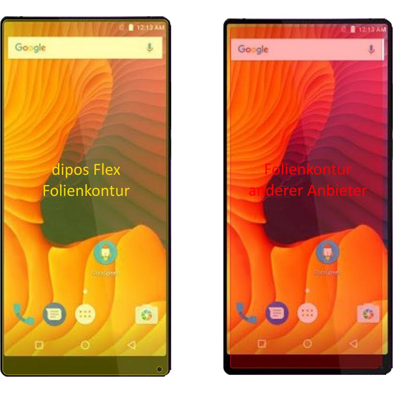 Thumbnail - Dipos Displayschutzfolie Full-Cover 3D (3 Stück, Ulefone MIX 2), Smartphone Schutzfolie, Transparent