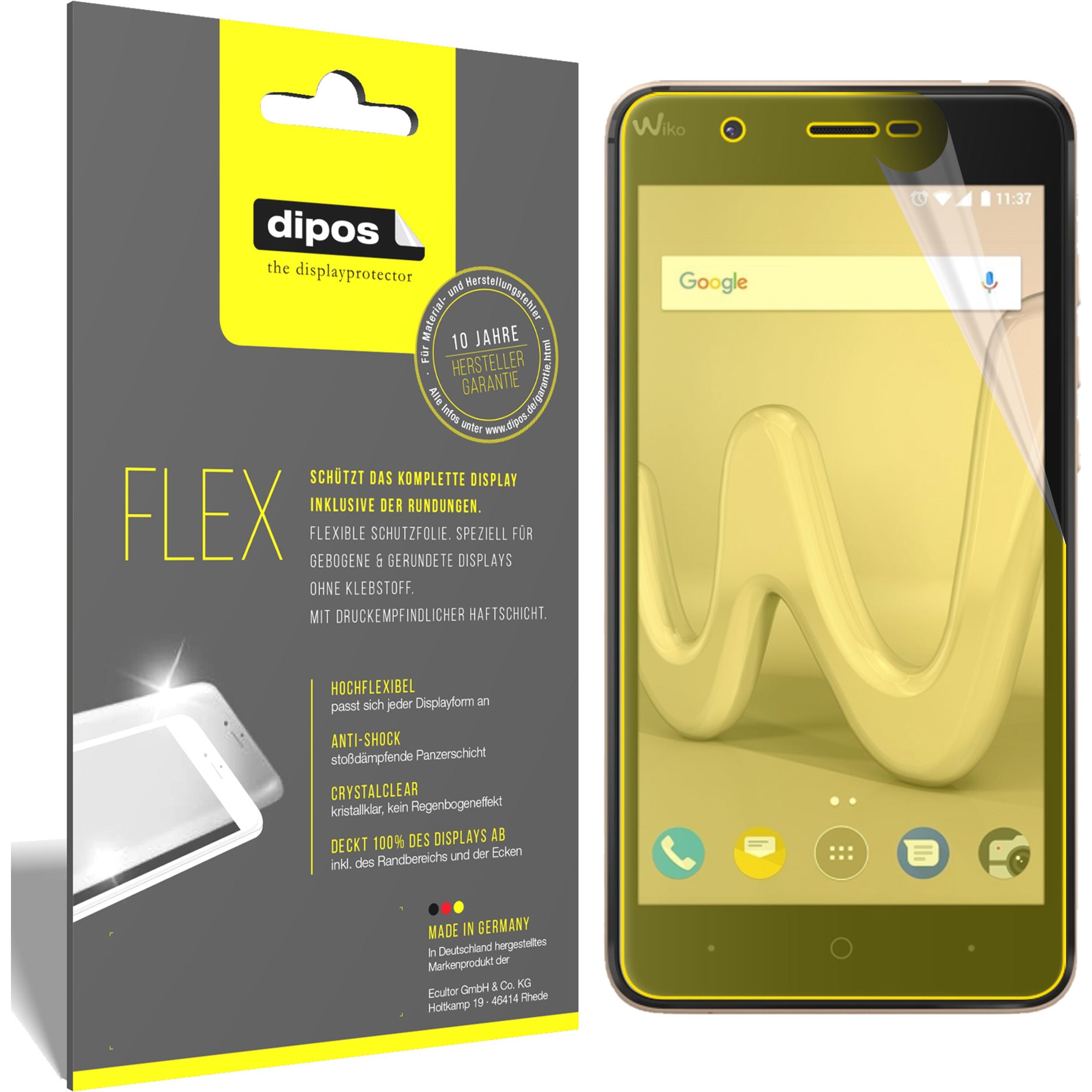 Dipos Displayschutzfolie Full-Cover 3D (3 Stück, Wiko Harry), Smartphone Schutzfolie, Transparent