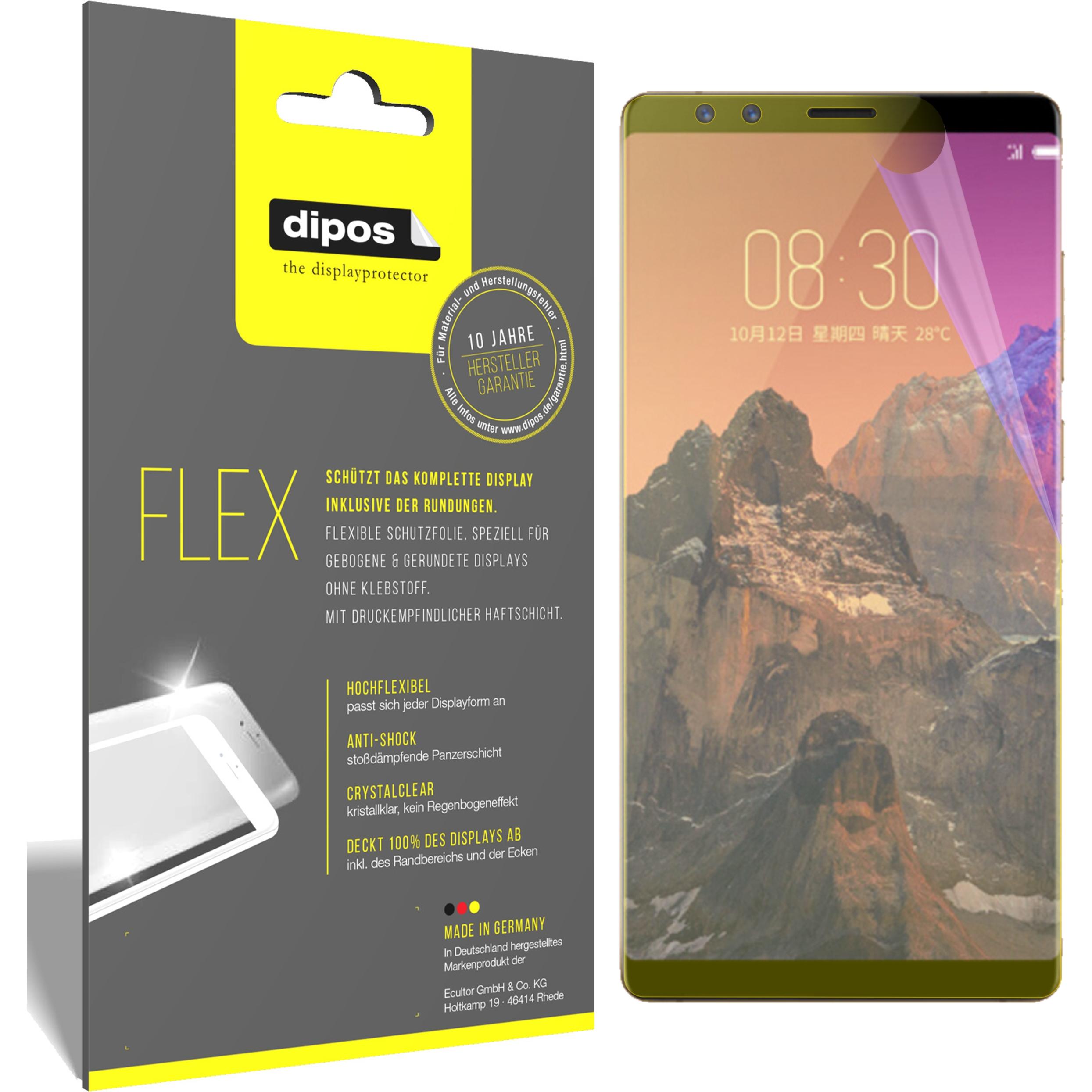 Dipos Displayschutzfolie Full-Cover 3D (3 Stück, ZTE Nubia Z17S), Smartphone Schutzfolie, Transparent