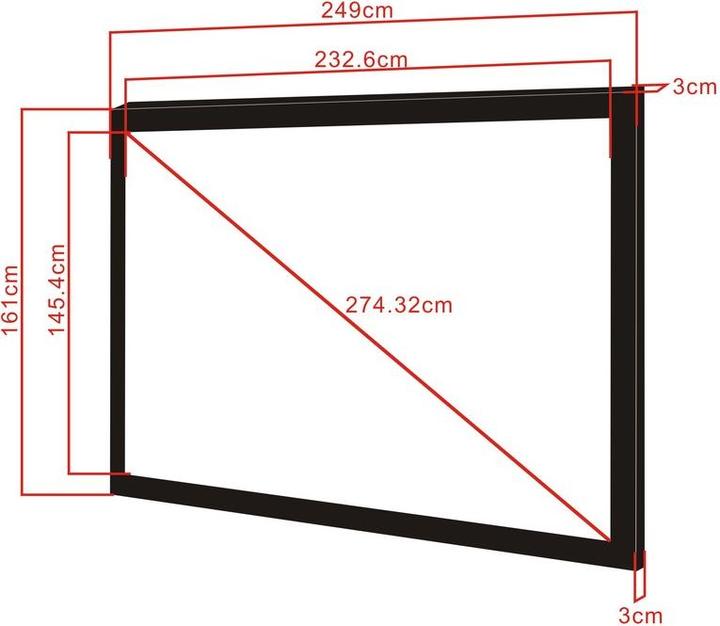 Produktbild Multibrackets M Framed Projection Screen 232,6x145,4 (108", 16:10)