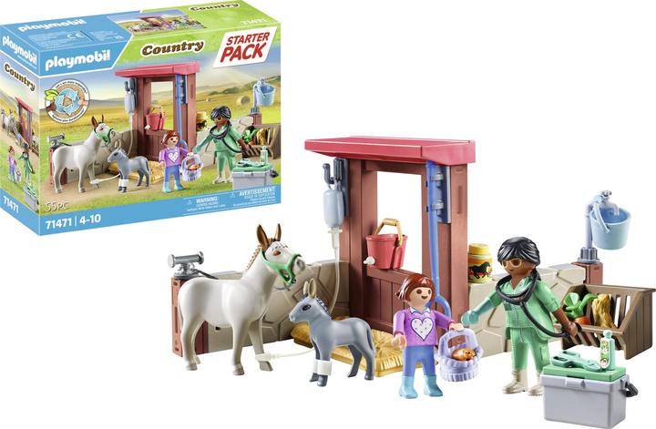 Actual product image Playmobil 71471 Veterinary mission with the donkeys (71471, Playmobil Country)