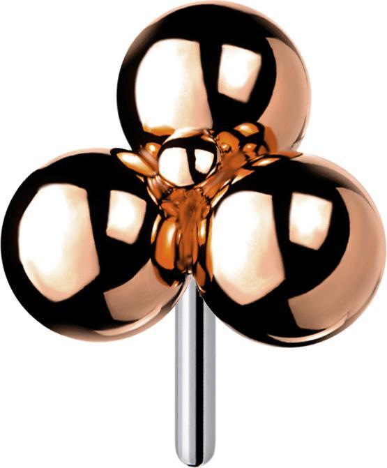 Immagine prodotto Star Piercing Tre baubles in oro rosa Threadless (senza ottone, Titanio)