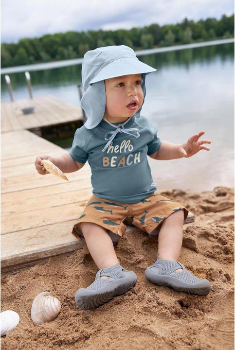 Image du produit Lässig T-shirt UV Hello Beach - Blue taille 92 (92)