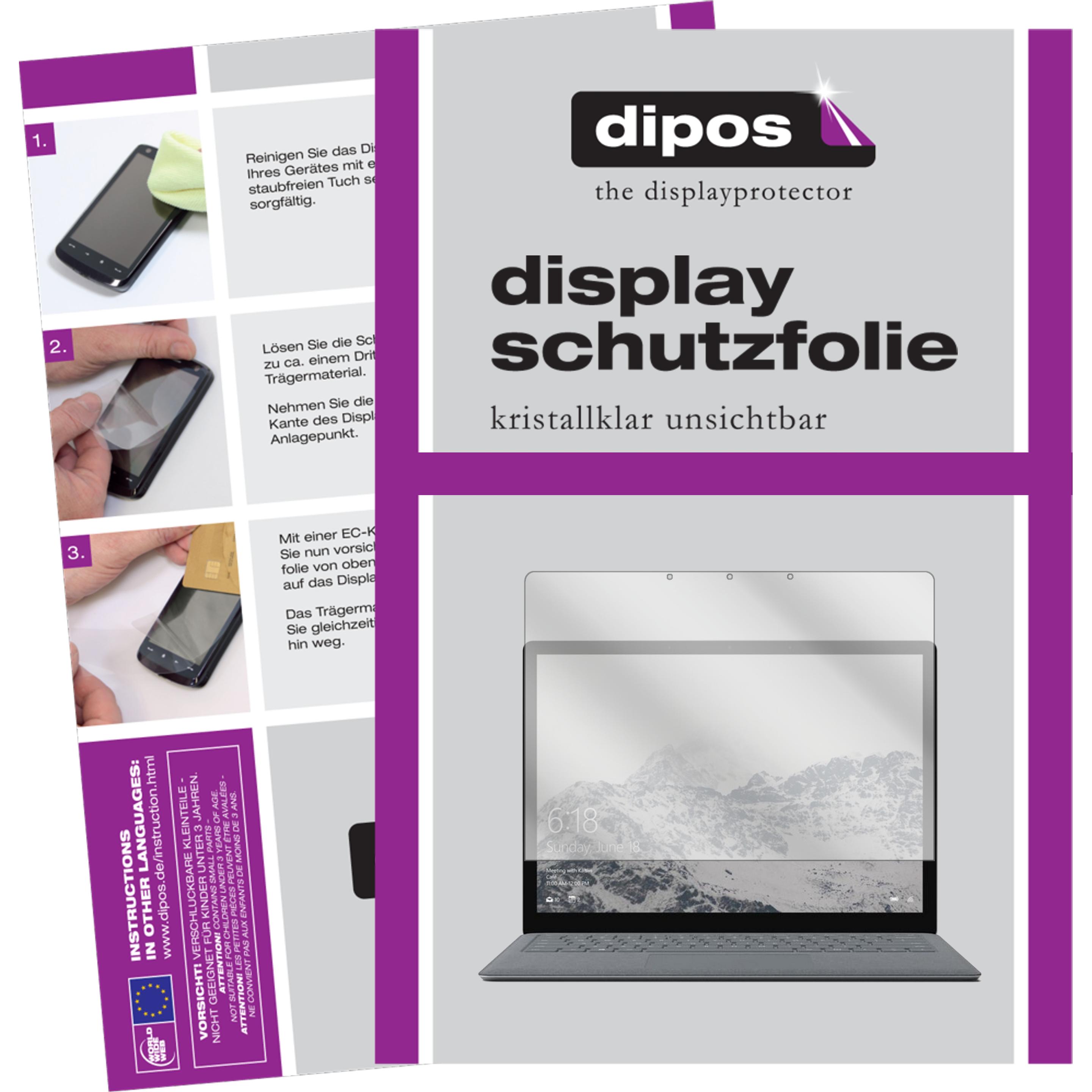 Dipos Displayschutzfolie Crystalclear (2 Stück, Microsoft Surface Laptop), Tablet Schutzfolie