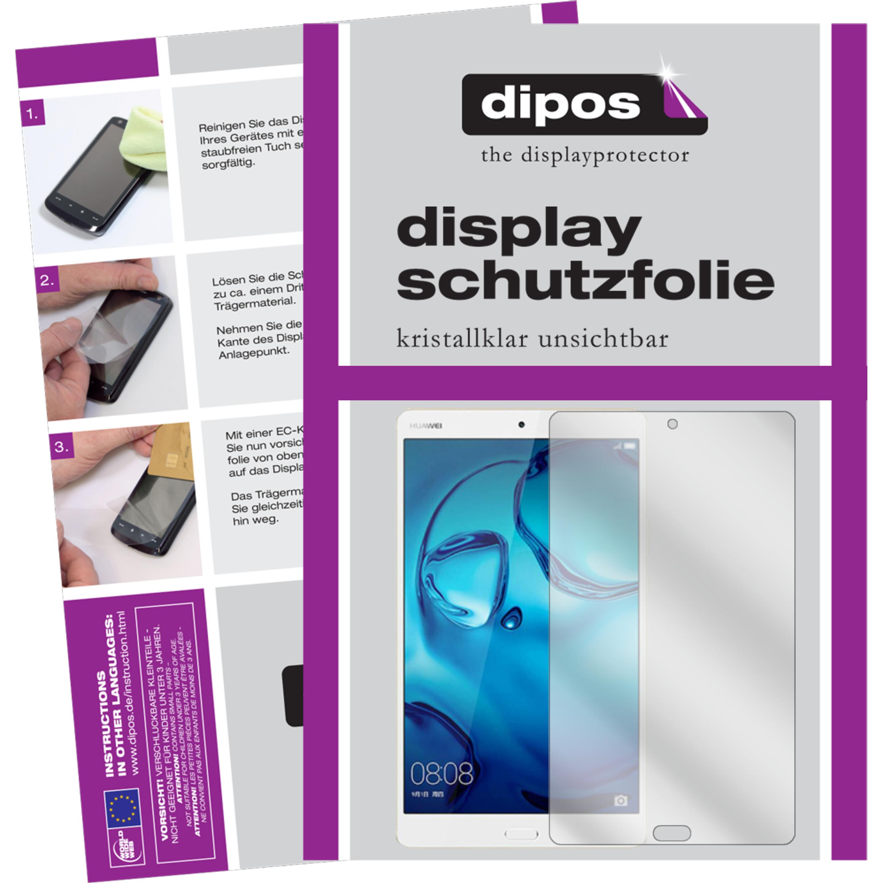 Dipos Displayschutzfolie Crystalclear (2 Stück, Huawei MediaPad M3 Lite 10), Tablet Schutzfolie