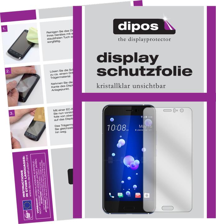 Dipos 6X Pellicola Protettiva Antiriflesso Per HTC U11 - 3x Anteriore + 3x Posteriore - Opaca, Anti-impronta, Made In Germany