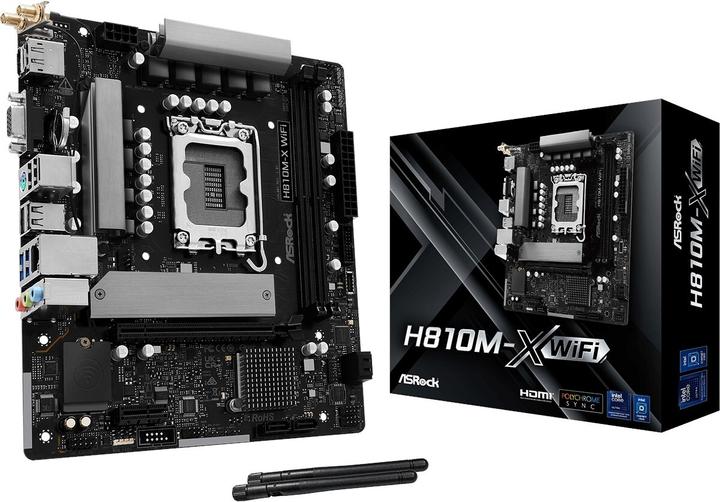 Produktbild AsRock MB Intel 1851 H810M-X WiFi (LGA 1851, Intel H810, Micro-ITX)