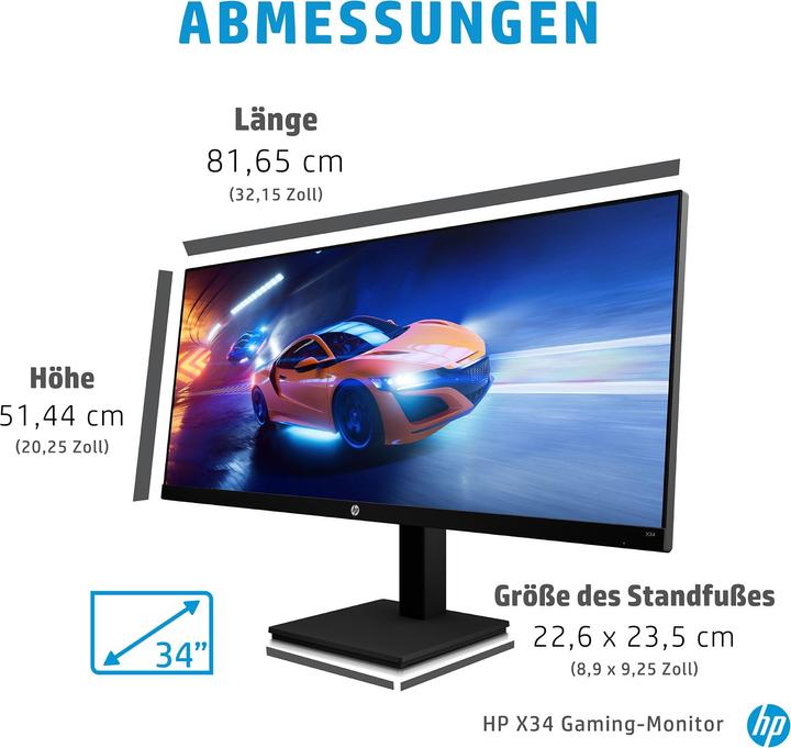 Immagine prodotto HP X34 (3440 x 1440 pixel, 34")