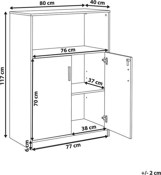 Actual product image Beliani Zehna (80 x 40 x 117 cm)