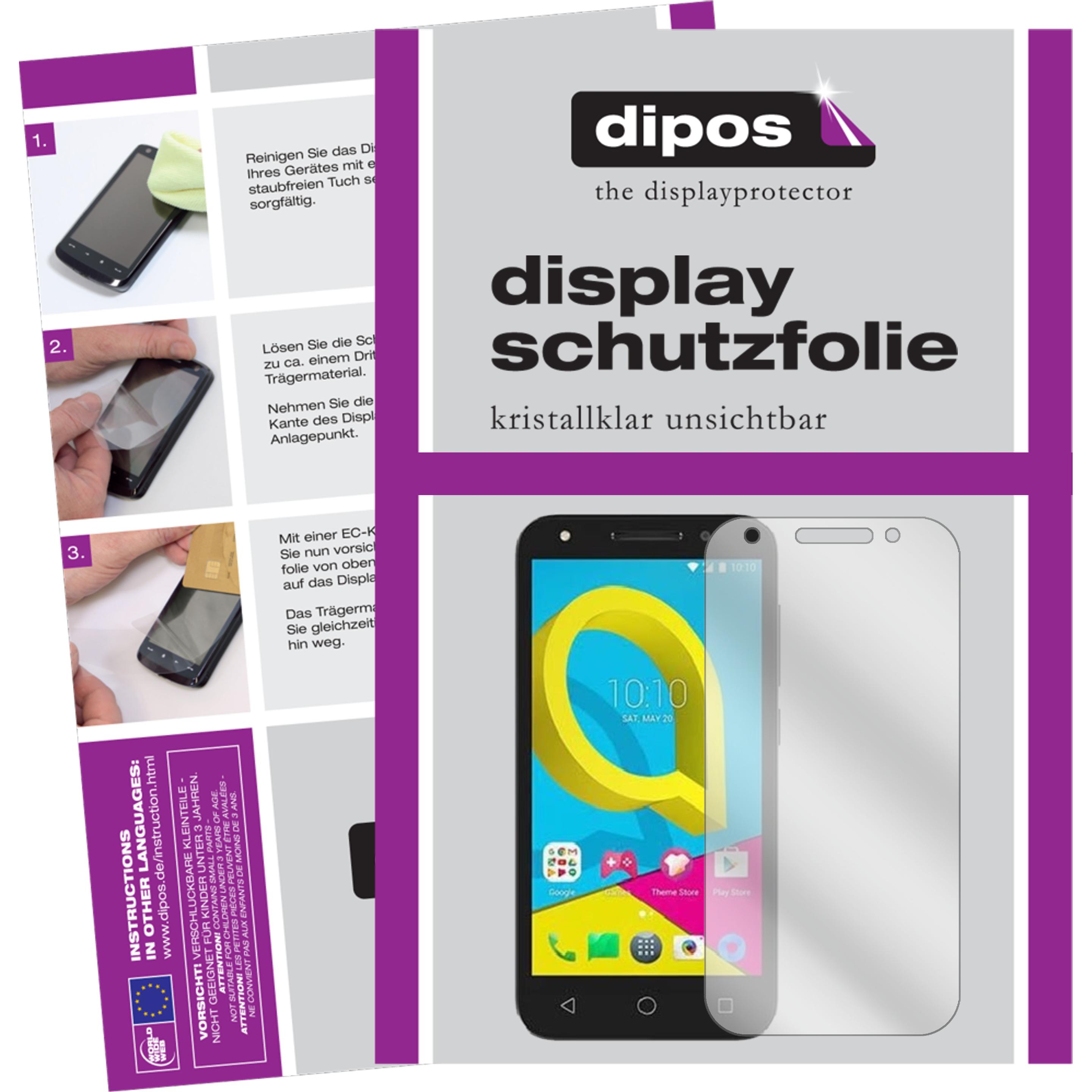 Dipos Displayschutzfolie Crystalclear (6 Stück, Alcatel U5), Smartphone Schutzfolie, Transparent