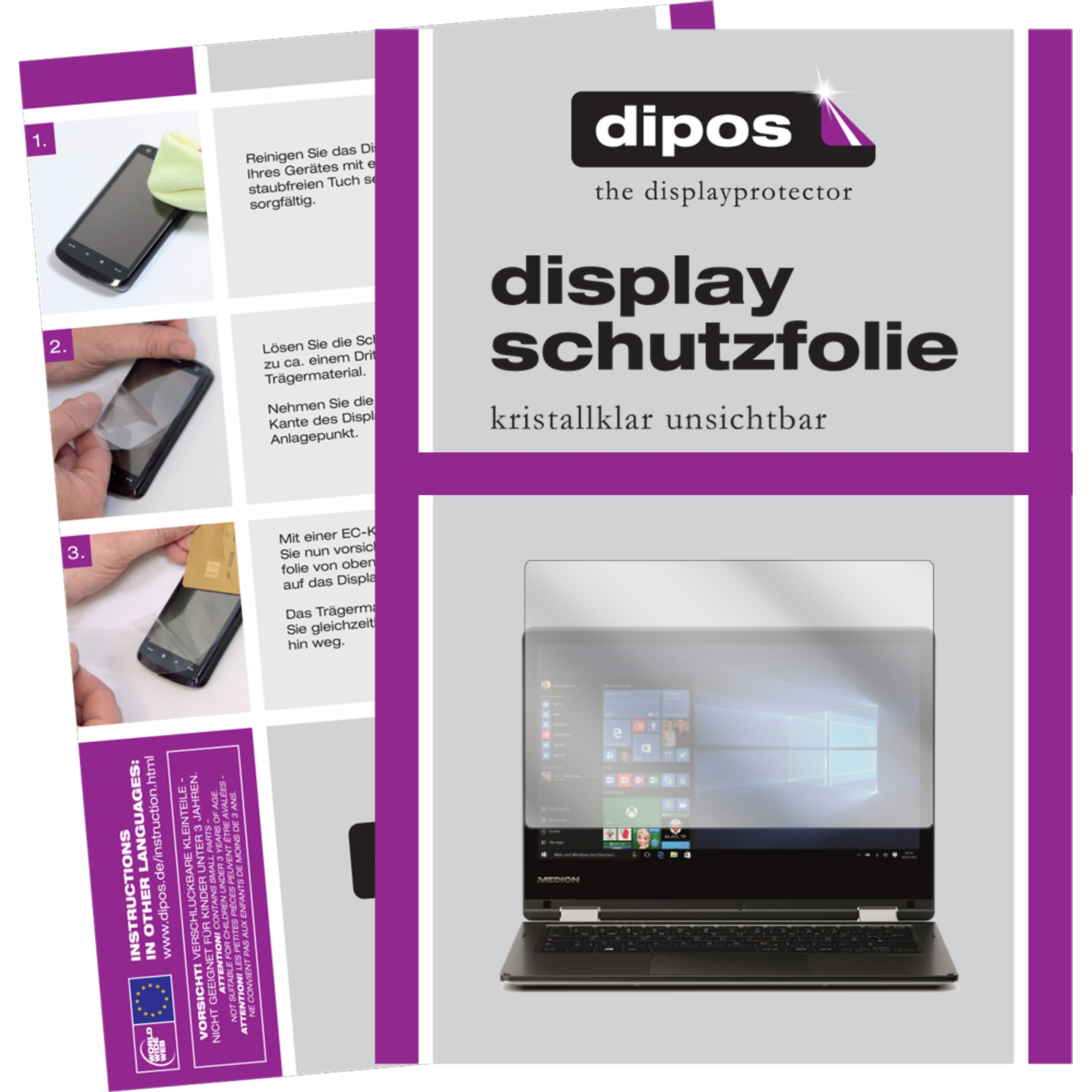Dipos Displayschutzfolie Crystalclear (2 Stück, Akoya E2228T), Tablet Schutzfolie