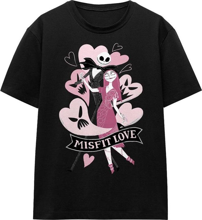Produktbild The Nightmare Before Christmas Misfit Love TShirt Valentinstag (M)