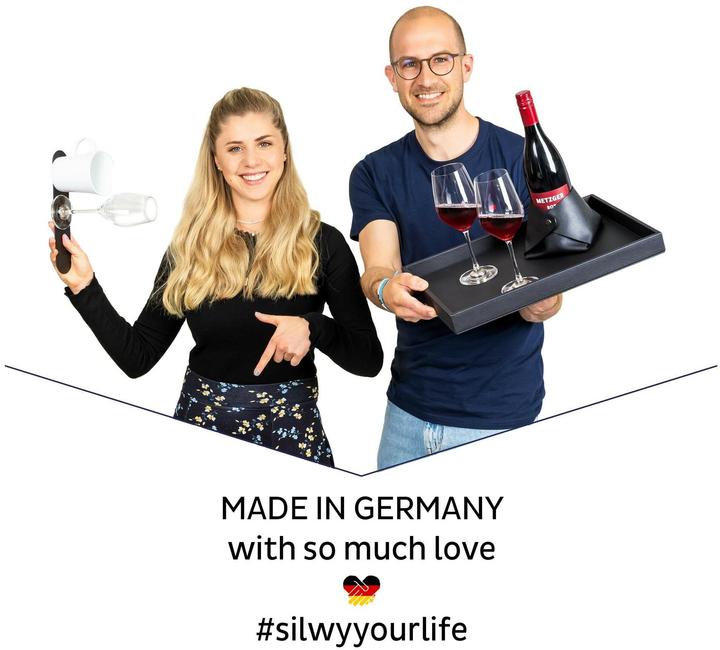 Produktbild Silwy Metall-Tablett im Leder-Look Schwarz