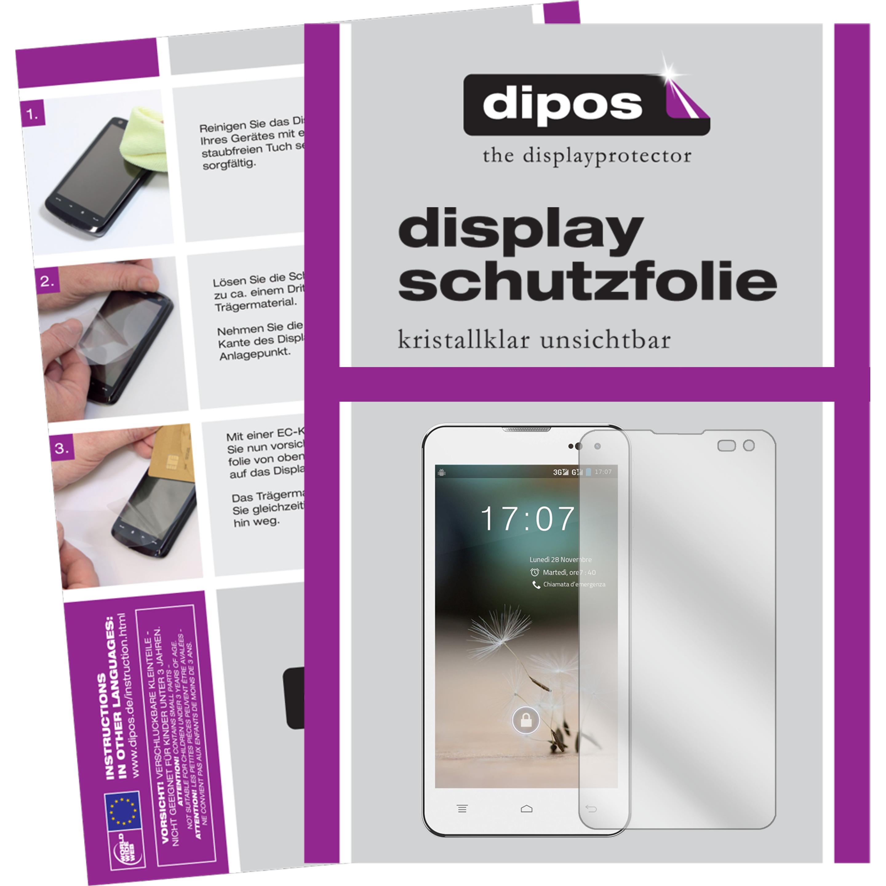 Dipos Displayschutzfolie Crystalclear (2 Stück, HiSense HS-U971AE), Smartphone Schutzfolie, Transparent