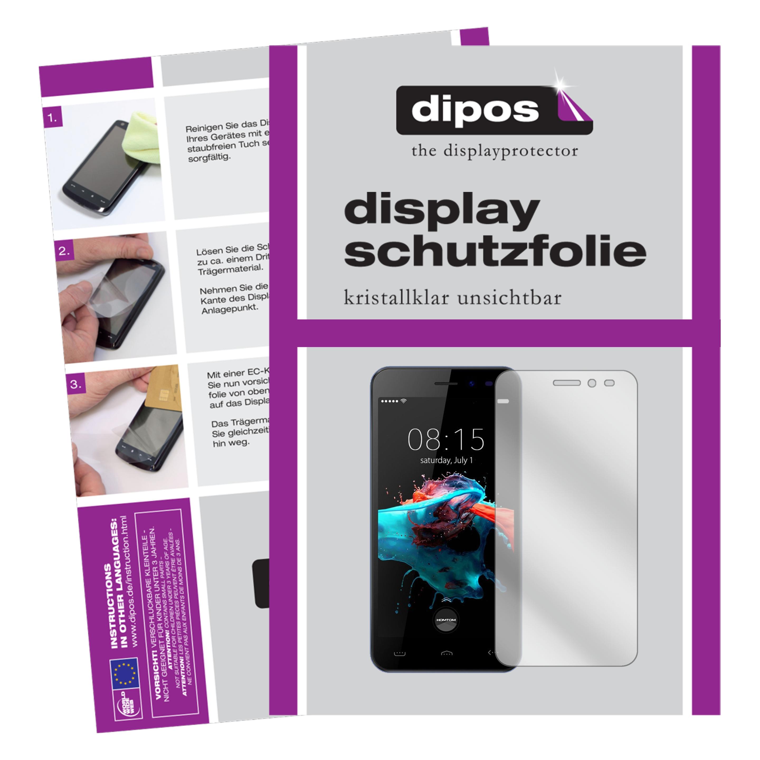 Dipos 2x Pellicola Protettiva Crystalclear Per HOMTOM HT16 2016 – Made In Germany, Taglio Laser, Anti Graffio - 4