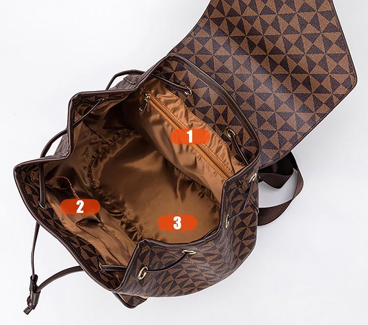 Produktbild Only-Bags.Store Veganer Lederrucksack, Brauner Rucksack, Vegane Ledertasche, Lederrucksack