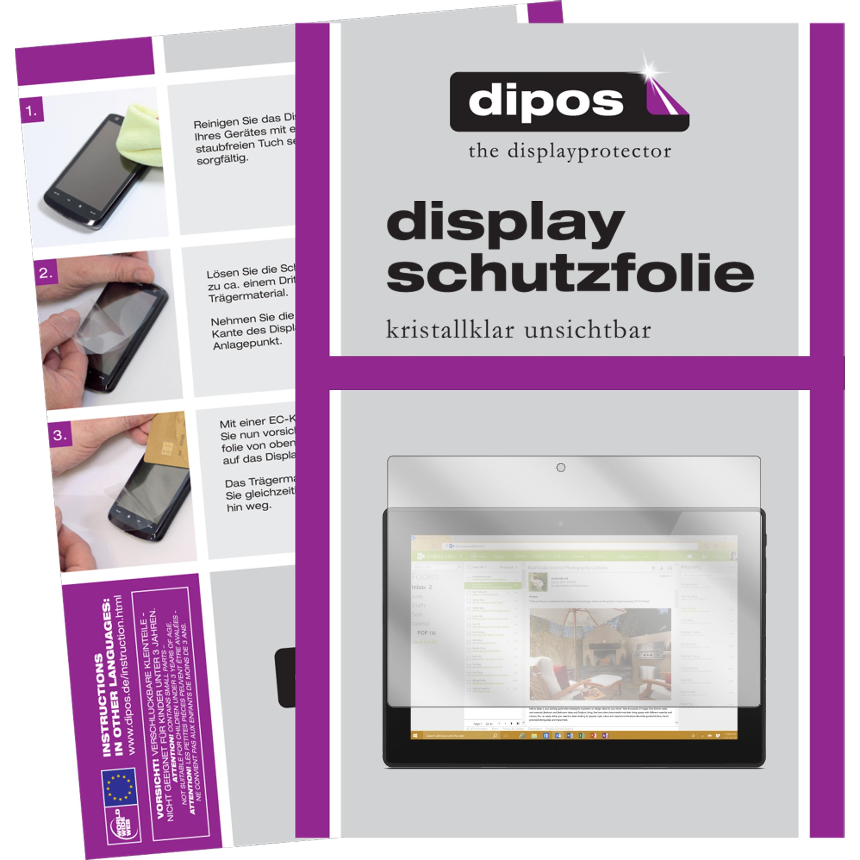 Dipos Displayschutzfolie Crystalclear (2 Stück, Lenovo Tab 4 10), Tablet Schutzfolie