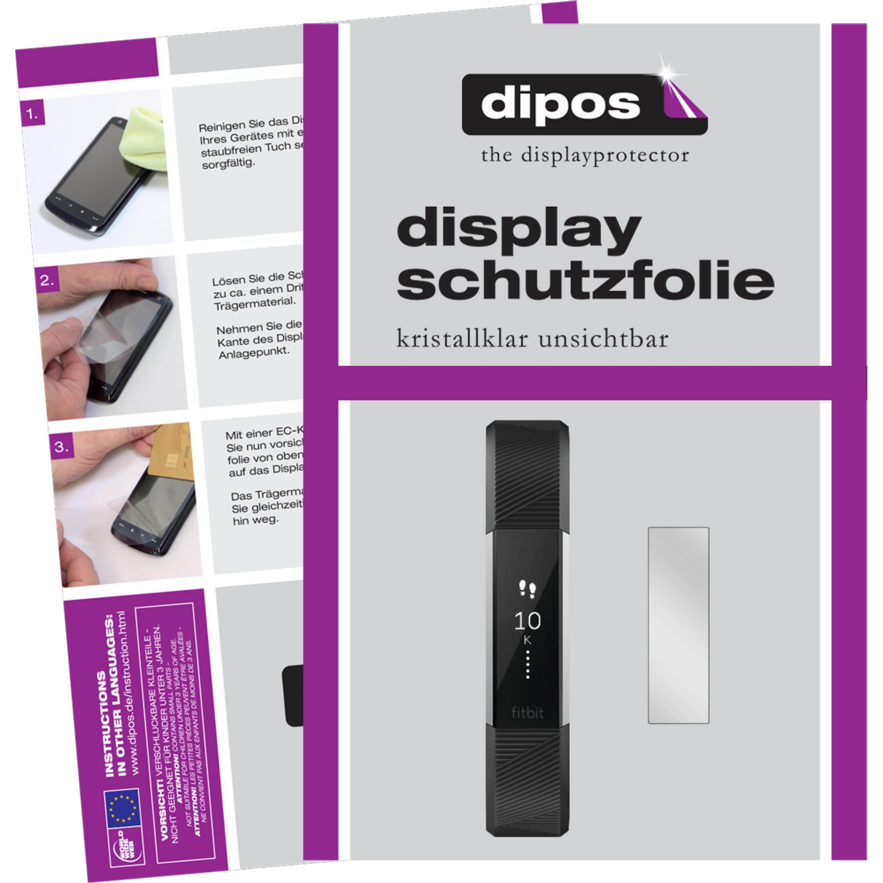 Dipos Displayschutzfolie Crystalclear, Smartwatch Schutzfolie, Transparent