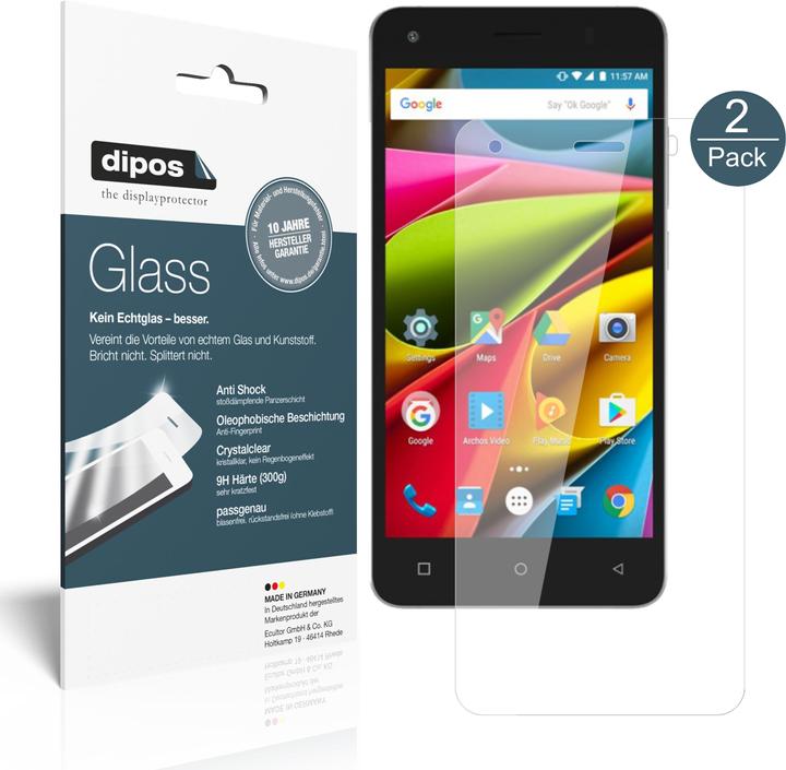 Actual product image Dipos Screen Protector Anti-Shock (2 Piece, Archos 50b Cobalt Lite)
