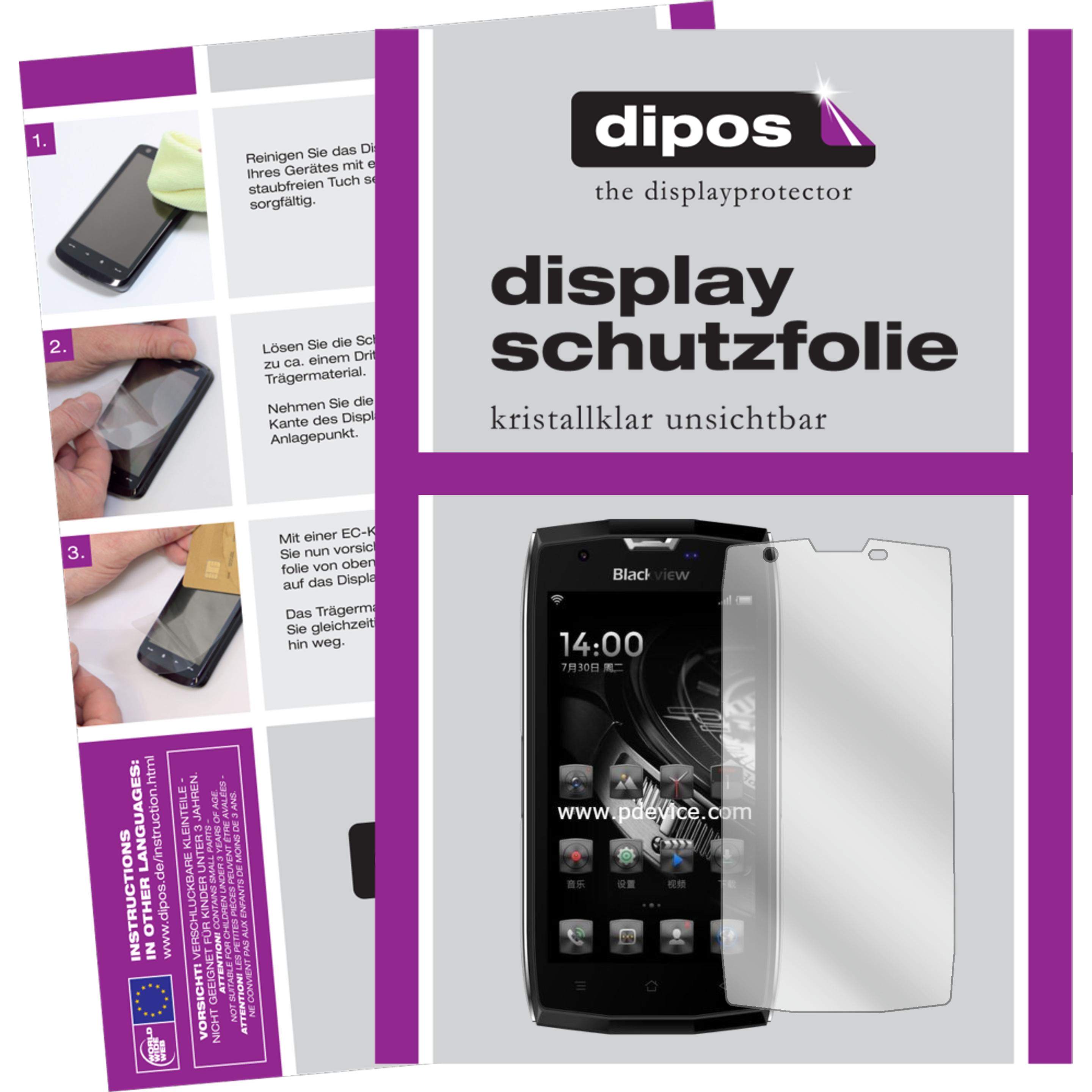 Dipos Displayschutzfolie Crystalclear (6 Stück, Blackview BV7000 Pro), Smartphone Schutzfolie, Transparent