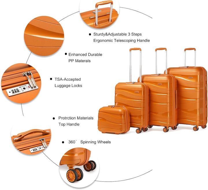 Produktbild Kono 4-teiliges Gepäckset mit Beautycase (105 l)