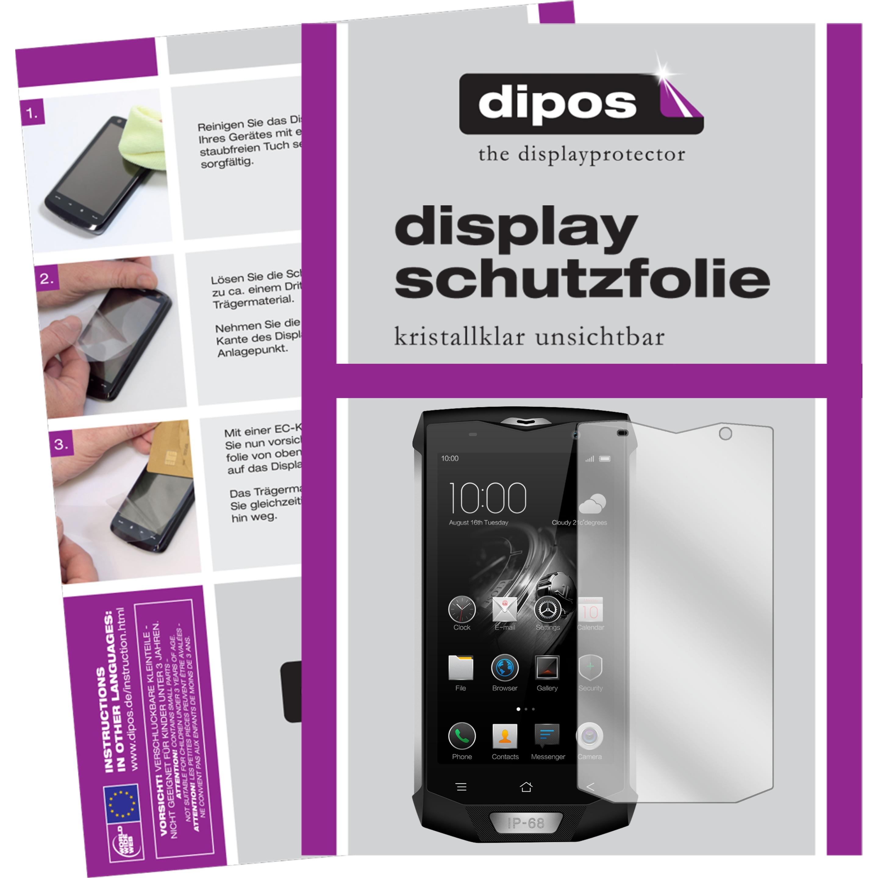 Dipos Displayschutzfolie Crystalclear (2 Stück, Blackview BV8000 Pro), Smartphone Schutzfolie, Transparent