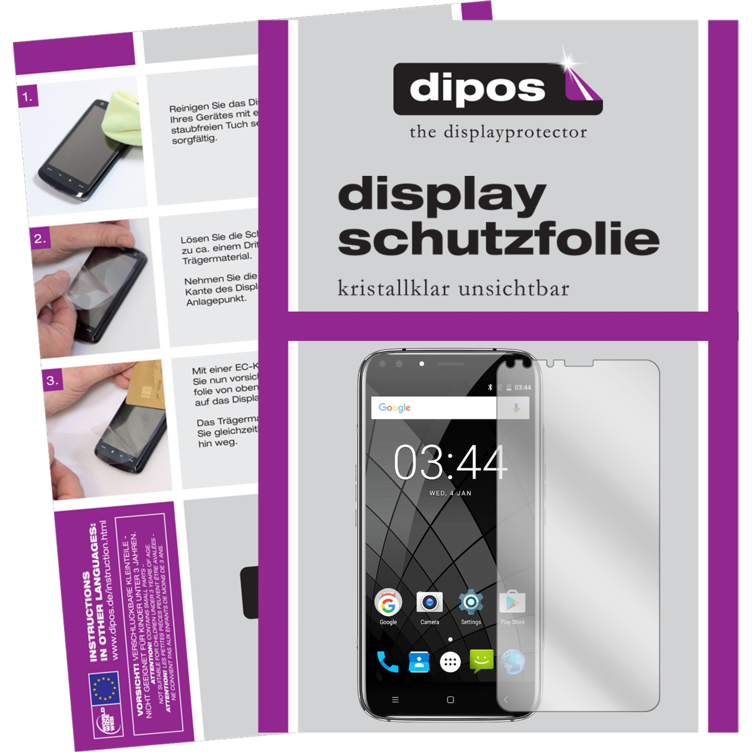Dipos Displayschutzfolie Crystalclear (2 Stück, Oukitel U22), Smartphone Schutzfolie, Transparent