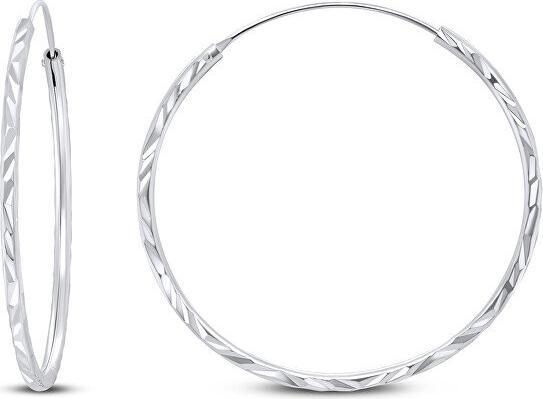 Produktbild Brilio Silver - Timeless silver round earrings EA01 - Diameter: 6 cm (Silber)