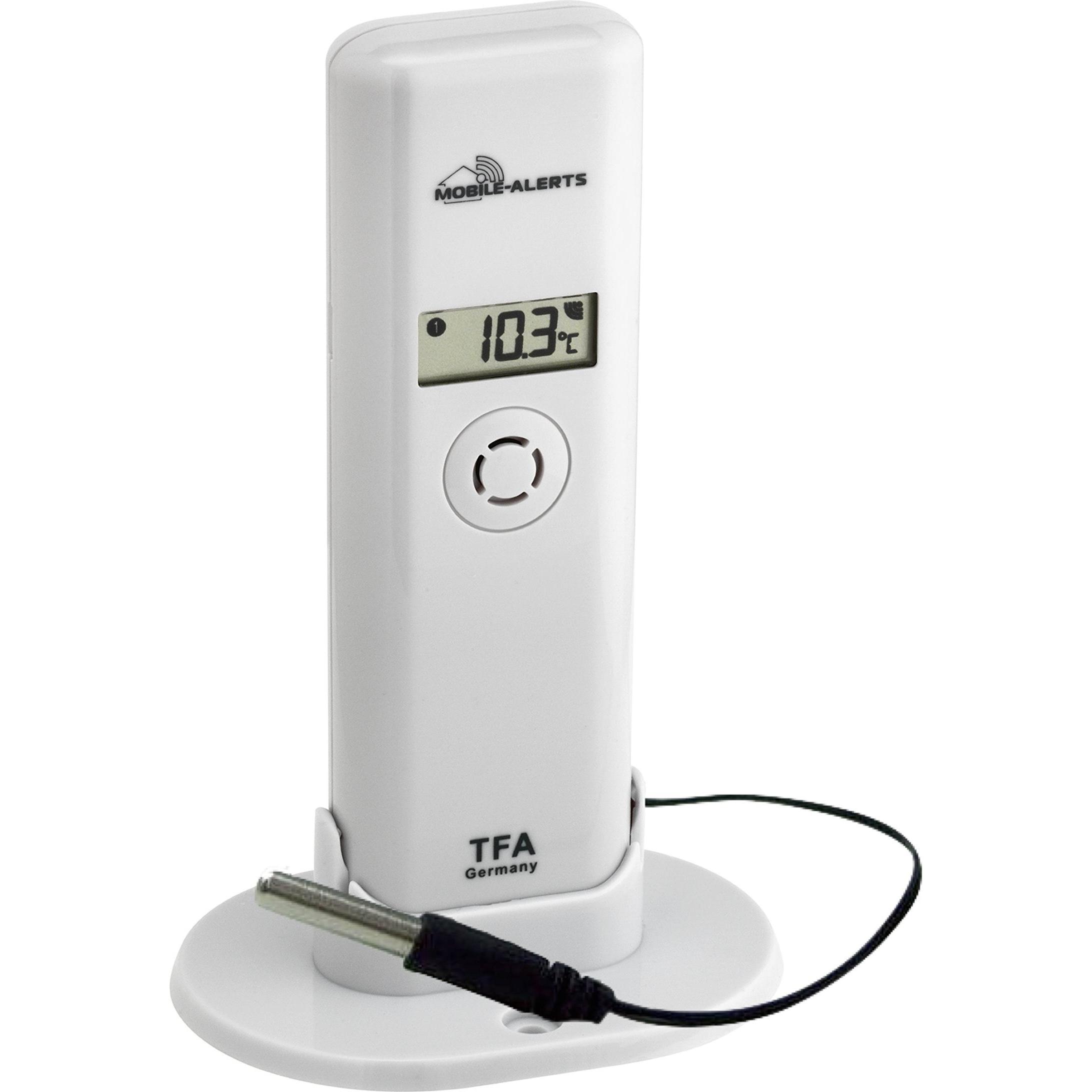 TFA WeatherHub T/H Display Sender, Wetterstation Zubehör, Weiss