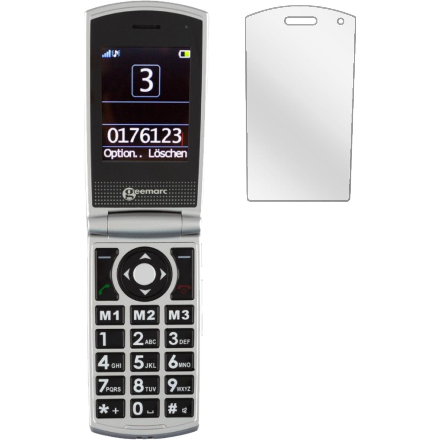 Thumbnail - Dipos Displayschutzfolie Crystalclear (2 Stück, Geemarc CL8450), Smartphone Schutzfolie, Transparent