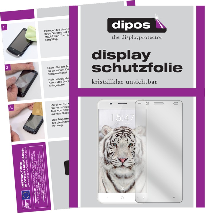 Actual product image Dipos Screen Protector Crystalclear (2 Piece, Ulefone Tiger)