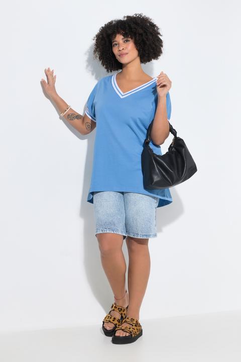 Produktbild Angel of Style Sweater, oversized, V-Ausschnitt, Streifenbündchen (44)
