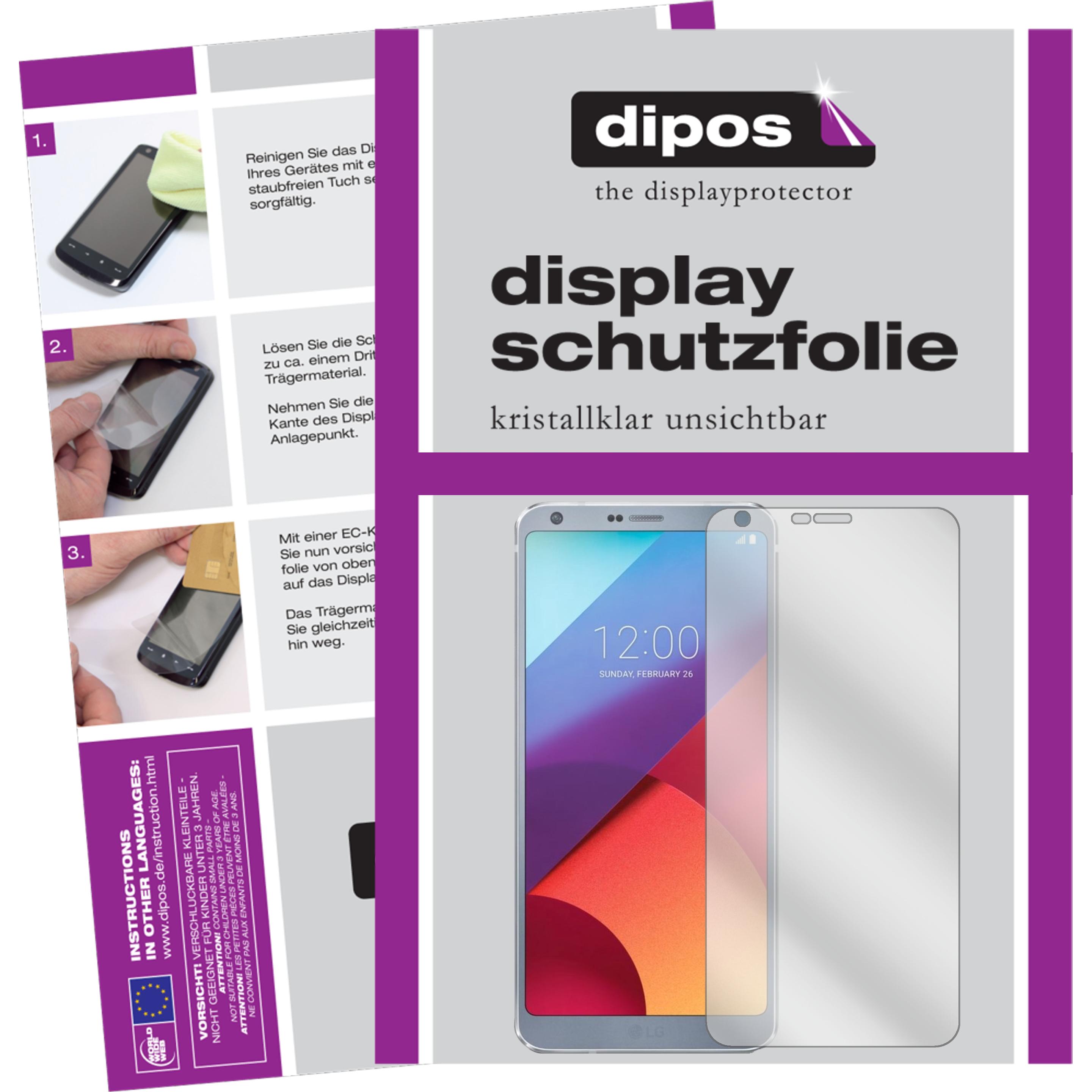 Dipos Displayschutzfolie Crystalclear (2 Stück, LG G6), Smartphone Schutzfolie, Transparent