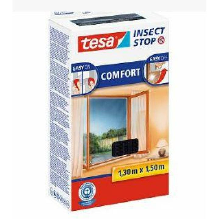 Image du produit tesa Moustiquaire COMFORT pour fenêtres, avec bande Velcro, autocollante, sans perçage (130 x 150 cm)