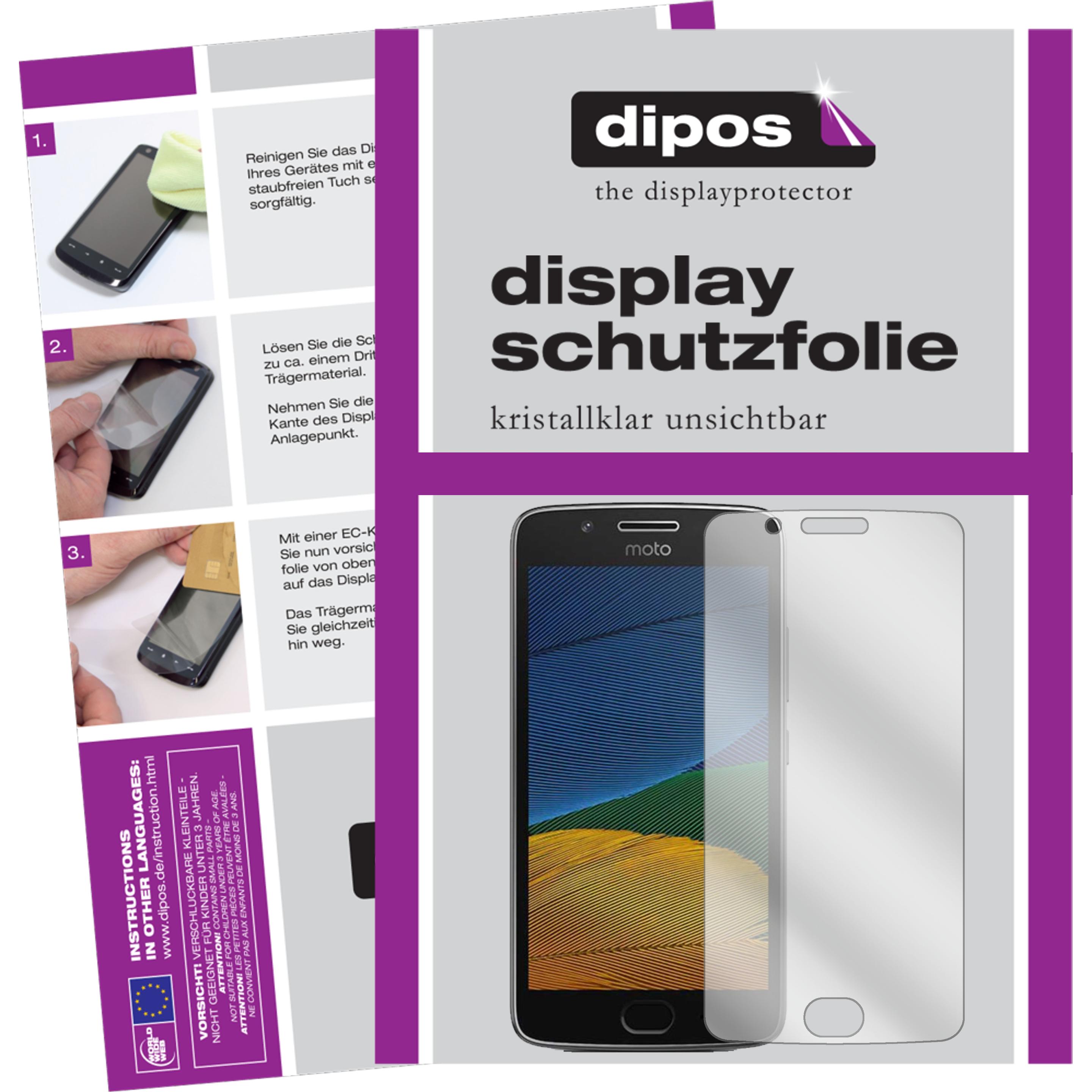 Thumbnail - Dipos Displayschutzfolie Crystalclear (6 Stück, Motorola Moto G5 Plus), Smartphone Schutzfolie, Transparent