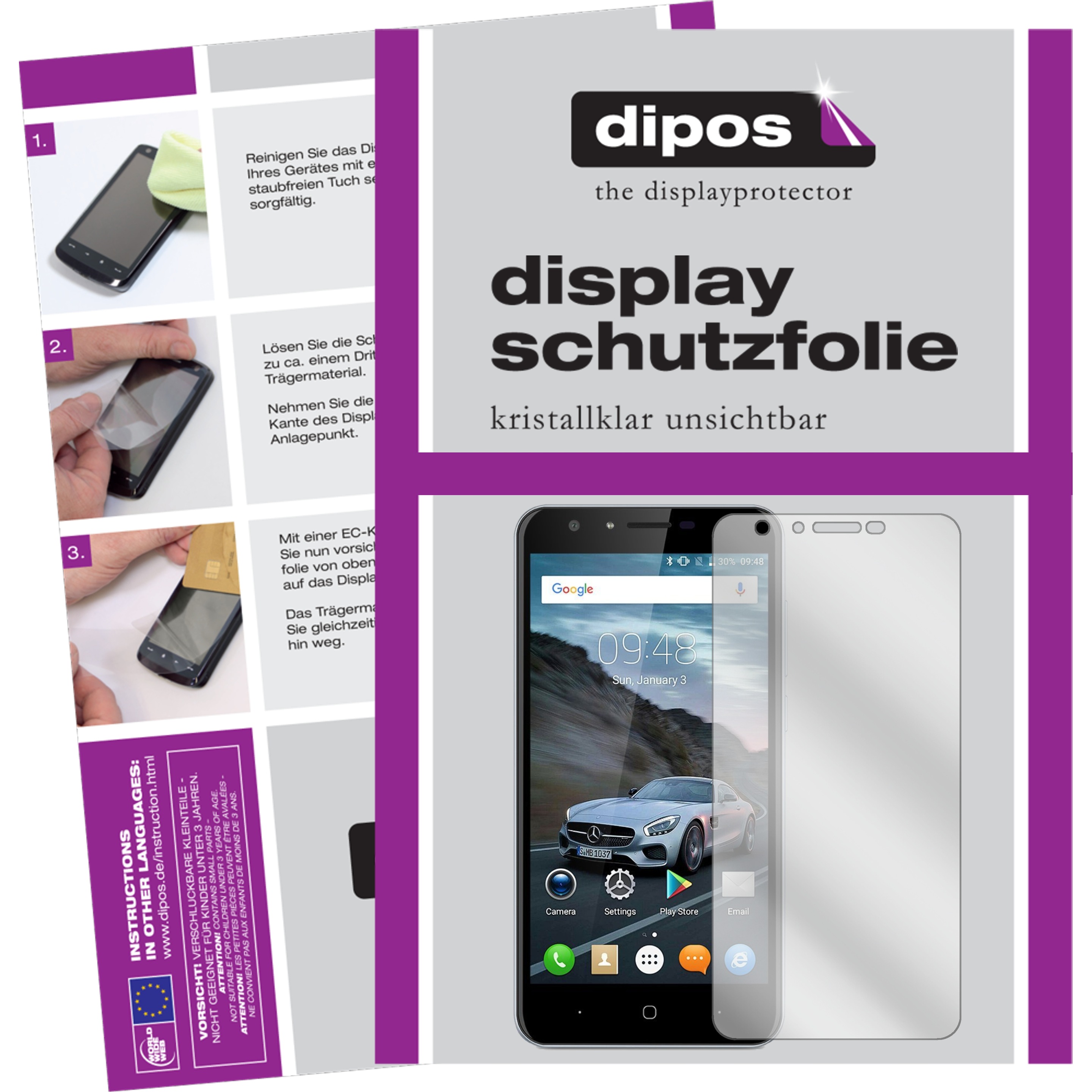 Dipos Displayschutzfolie Crystalclear (6 Stück, Doogee Y6C), Smartphone Schutzfolie, Transparent