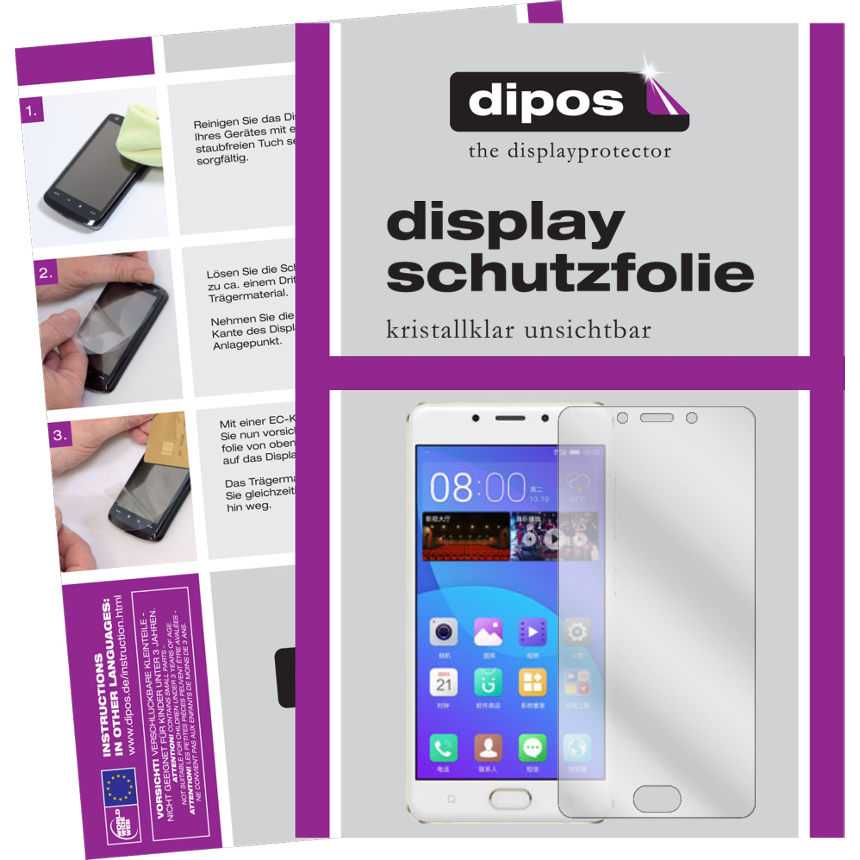 Dipos Displayschutzfolie Crystalclear (2 Stück, Gionee F5), Smartphone Schutzfolie, Transparent