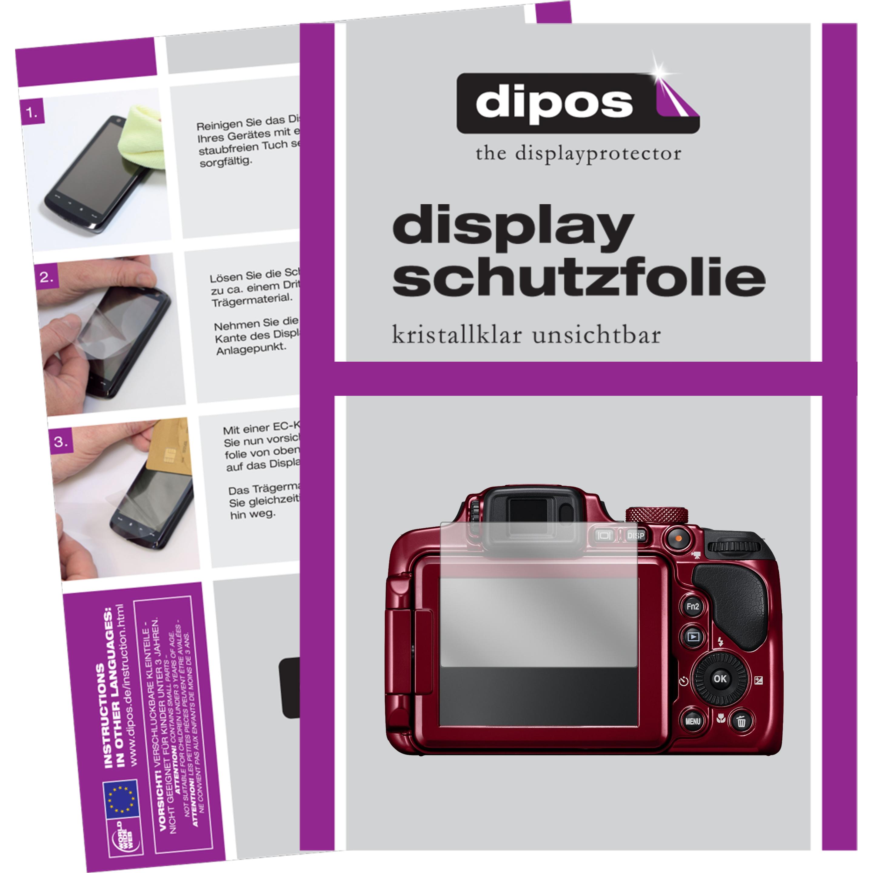 Dipos Displayschutzfolie Crystalclear (Displayschutz, Coolpix B700), Kameraschutz, Transparent