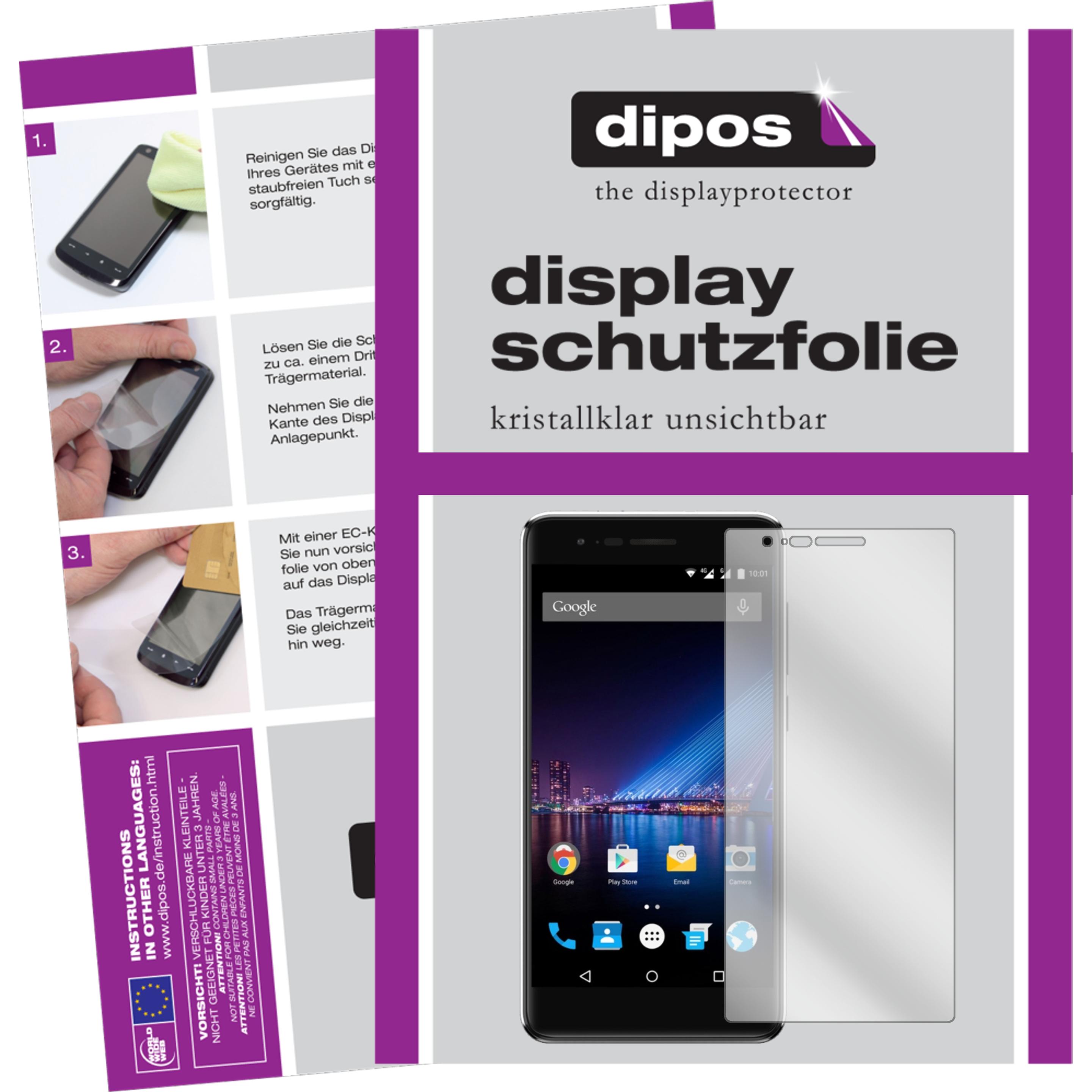 Dipos Displayschutzfolie Crystalclear (2 Stück, Phicomm Energy 4s), Smartphone Schutzfolie, Transparent