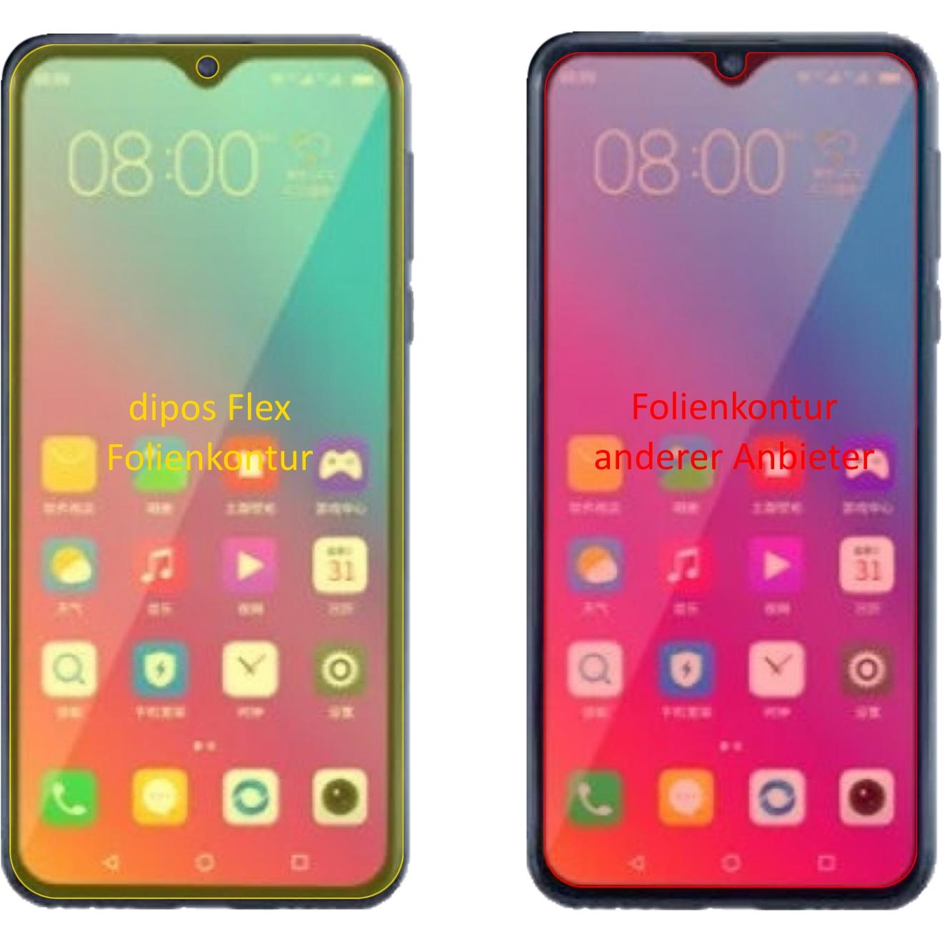 Thumbnail - Dipos Displayschutzfolie Full-Cover 3D (3 Stück, Gionee Steel 5), Smartphone Schutzfolie, Transparent