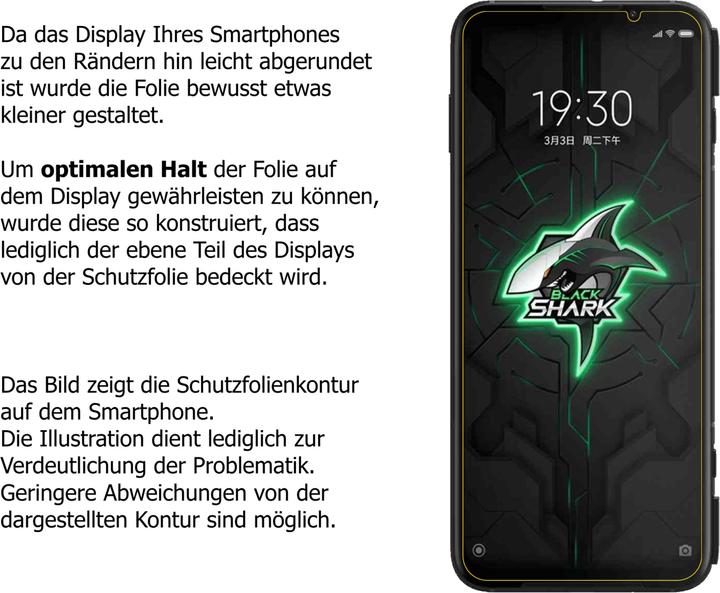 Dipos Pellicola Protettiva Per Xiaomi Black Shark 3: Cristallo Trasparente, 2 Pezzi, Made In Germany