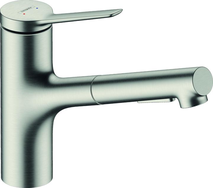 hansgrohe HG Einhebel-Spültischmischer Zesis M33 150 Ausziehbrause 2 jet Edelstahl-Optik