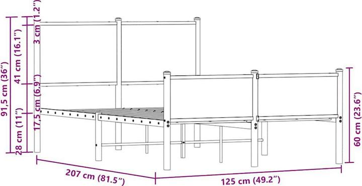 Image du produit vidaXL Bettgestell (120 x 200 cm)